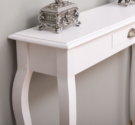 Consola cu picioare curbate, 1 sertar de la Rustic Butique PS410 - Culoare_P004 - VOPSIT