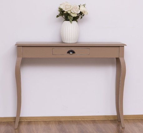 Consola cu picioare curbate, 1 sertar de la Rustic Butique PS410 - Culoare_P088A - VOPSIT ANTICHIZAT