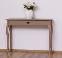 Consola cu picioare curbate, 1 sertar de la Rustic Butique PS410 - Culoare_P088A - VOPSIT ANTICHIZAT