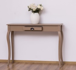 Consola cu picioare curbate, 1 sertar de la Rustic Butique PS410 - Culoare_P088A - VOPSIT ANTICHIZAT