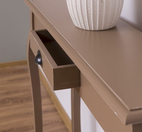 Consola cu picioare curbate, 1 sertar de la Rustic Butique PS410 - Culoare_P088A - VOPSIT ANTICHIZAT