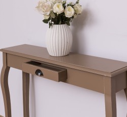 Consola cu picioare curbate, 1 sertar de la Rustic Butique PS410 - Culoare_P088A - VOPSIT ANTICHIZAT