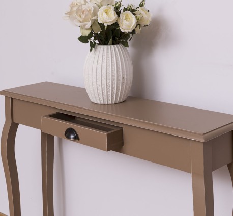 Consola cu picioare curbate, 1 sertar de la Rustic Butique PS410 - Culoare_P088A - VOPSIT ANTICHIZAT