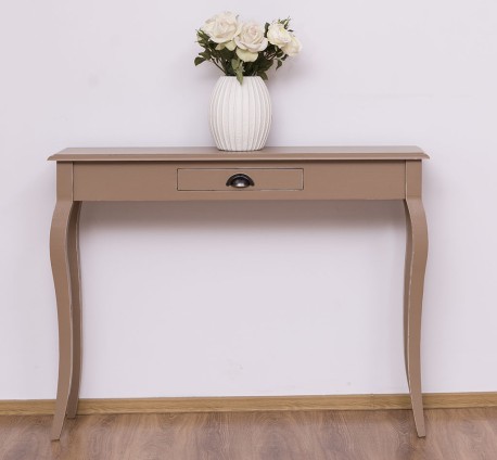 Consola cu picioare curbate, 1 sertar de la Rustic Butique PS410 - Culoare_P088A - VOPSIT ANTICHIZAT