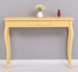 Consola cu picioare curbate, 1 sertar de la Rustic Butique PS410 - Culoare_P050 - VOPSIT