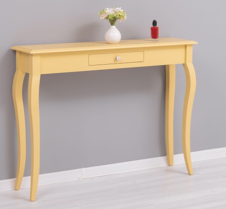 Consola cu picioare curbate, 1 sertar de la Rustic Butique PS410 - Culoare_P050 - VOPSIT