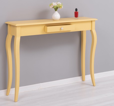 Consola cu picioare curbate, 1 sertar de la Rustic Butique PS410 - Culoare_P050 - VOPSIT
