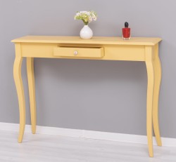 Consola cu picioare curbate, 1 sertar de la Rustic Butique PS410 - Culoare_P050 - VOPSIT