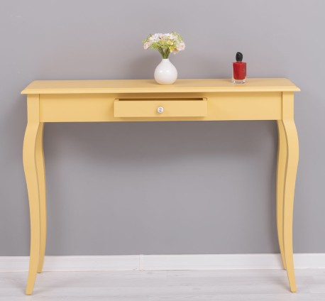 Consola cu picioare curbate, 1 sertar de la Rustic Butique PS410 - Culoare_P050 - VOPSIT