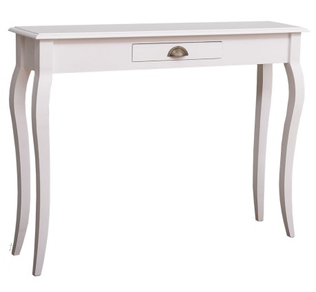 Consola cu picioare curbate, 1 sertar de la Rustic Butique Ps410 - Culoare_P004 - VOPSIT