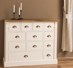Comoda cu 12 sertare, Colectia Directoire de la Rustic Butique PS485 - Culoare Top_P064 - Culoare Corp_P039 - DUBLU COLOR
