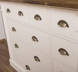 Comoda cu 12 sertare, Colectia Directoire de la Rustic Butique PS485 - Culoare Top_P064 - Culoare Corp_P039 - DUBLU COLOR