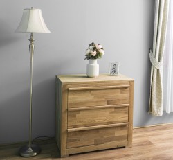 Comoda cu trei sertare Wild Oak, sertare pe sine metalice de la Studio Szel OPS632 - Culoare_P089 - ULEIAT