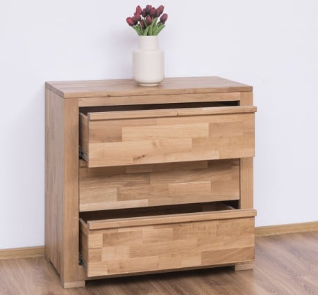Comoda cu trei sertare Wild Oak, sertare pe sine metalice de la Studio Szel OPS632 - Culoare_P061 - LACUIT