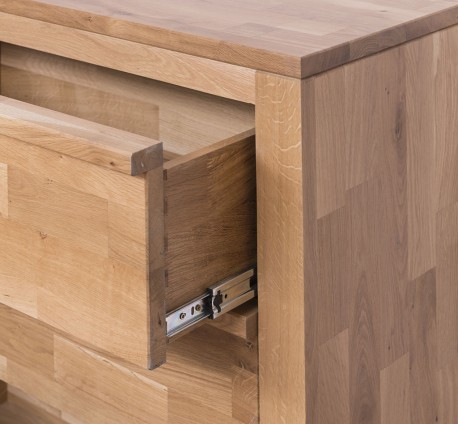 Comoda cu trei sertare Wild Oak, sertare pe sine metalice de la Studio Szel OPS632 - Culoare_P061 - LACUIT