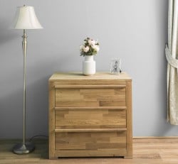 Comoda cu trei sertare Wild Oak, sertare pe sine metalice de la Studio Szel OPS632 - Culoare_P089 - ULEIAT