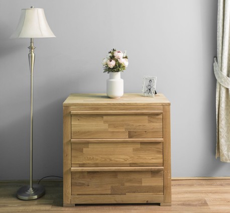 Comoda cu trei sertare Wild Oak, sertare pe sine metalice de la Studio Szel OPS632 - Culoare_P089 - ULEIAT