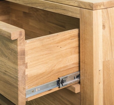 Comoda cu trei sertare Wild Oak, sertare pe sine metalice de la Studio Szel OPS632 - Culoare_P089 - ULEIAT
