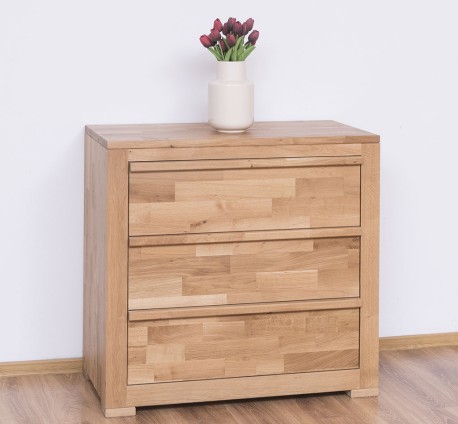 Comoda cu trei sertare Wild Oak, sertare pe sine metalice de la Studio Szel OPS632 - Culoare_P061 - LACUIT