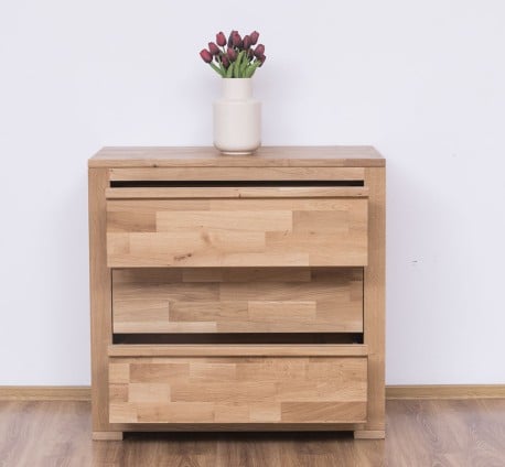 Comoda cu trei sertare Wild Oak, sertare pe sine metalice de la Studio Szel OPS632 - Culoare_P061 - LACUIT