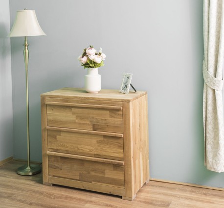 Comoda cu trei sertare Wild Oak, sertare pe sine metalice de la Studio Szel OPS632 - Culoare_P089 - ULEIAT