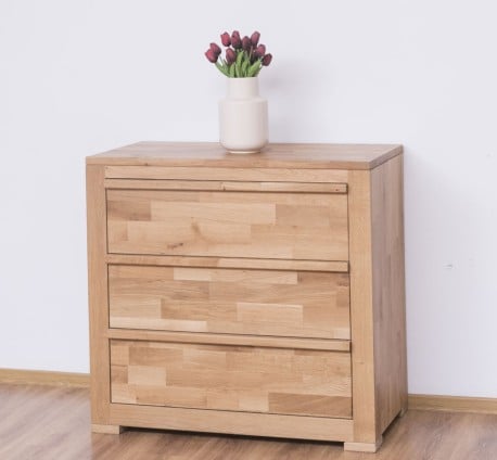Comoda cu trei sertare Wild Oak, sertare pe sine metalice de la Studio Szel OPS632 - Culoare_P061 - LACUIT