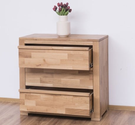 Comoda cu trei sertare Wild Oak, sertare pe sine metalice de la Studio Szel OPS632 - Culoare_P061 - LACUIT