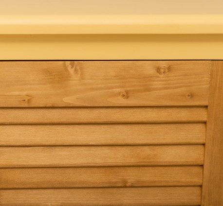 Bufet cu 2 usi, Colectia Shutter de la Rustic Butique PS568 - Culoare Corp_P050 - Culoare Sertare_P002 - DUBLU COLOR
