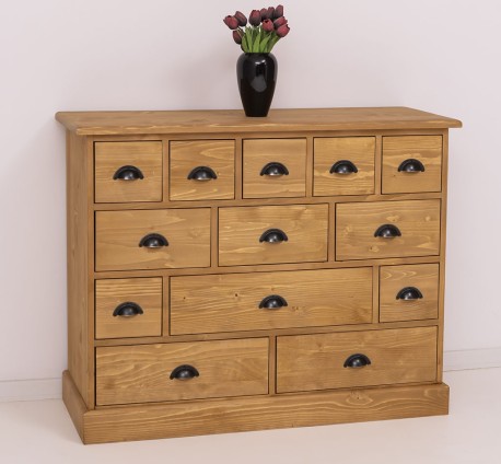 Comoda cu 13 sertare de la Rustic Butique PS103 - Culoare_P002 - CERUIT