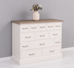 Comoda cu 13 sertare de la Rustic Butique PS103 - Culoare Top_P079 - Culoare Corp_P015 - DUBLU COLOR