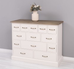 Comoda cu 13 sertare de la Rustic Butique PS103 - Culoare Top_P079 - Culoare Corp_P015 - DUBLU COLOR
