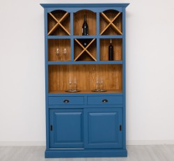 Mobilier de bar cu suport sticle-120 cm de la Rustic Butique PS697 - Culoare Ext._P045 / Culoare Int._P002 - DUBLU COLOR