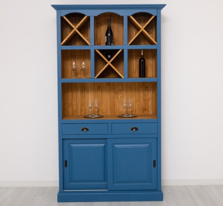 Mobilier de bar cu suport sticle-120 cm de la Rustic Butique PS697 - Culoare Ext._P045 / Culoare Int._P002 - DUBLU COLOR