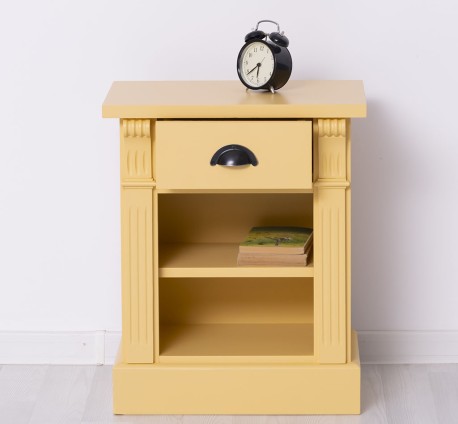 Noptiera cu 1 sertar si 1 polita, Colectia Directoire de la Rustic Butique PS428 - Culoare_P050 - VOPSIT