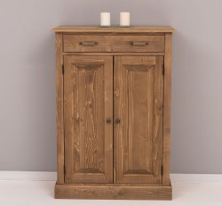 Dulap cu 2 usi si 1 sertar, blat stejar de la Rustic Butique PS422 - Culoare_P001 - CERUIT