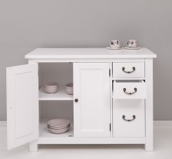 Dulap bucatarie cu 2 usi, 3 sertare de la Rustic Butique PS240 - Culoare_P004 - VOPSIT