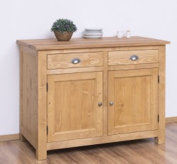 Dulap bucatarie cu 2 usi, 2 sertare, blat stejar de la Rustic Butique PS373 - Culoare Top_P089 - Culoare Corp_P002 - DUBLU COLOR