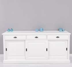 Bufet cu 3 usi glisante, 3 sertare, BAS de la Rustic Butique PS10BAS - Culoare_P039 - VOPSIT