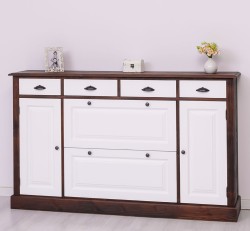 Comoda hol cu 2+2 usi si 4 sertare de la Rustic Butique PS472 - Culoare Corp_P083 - Culoare Usi si Sertare_P004 - DUBLU COLOR