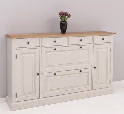 Comoda hol cu 2+2 usi si 4 sertare de la Rustic Butique PS472 - Culoare Top_P089 - Culoare Corp_P028++P024A - TRIPLU COLOR