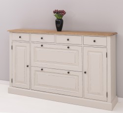 Comoda hol cu 2+2 usi si 4 sertare de la Rustic Butique PS472 - Culoare Top_P089 - Culoare Corp_P028++P024A - TRIPLU COLOR