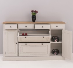 Comoda hol cu 2+2 usi si 4 sertare de la Rustic Butique PS472 - Culoare Top_P089 - Culoare Corp_P028++P024A - TRIPLU COLOR
