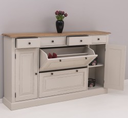 Comoda hol cu 2+2 usi si 4 sertare de la Rustic Butique PS472 - Culoare Top_P089 - Culoare Corp_P028++P024A - TRIPLU COLOR