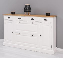 Comoda hol cu 2+2 usi si 4 sertare de la Rustic Butique PS472 - Culoare Top_P002 - Culoare Corp_P039A - DUBLU COLOR
