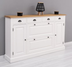 Comoda hol cu 2+2 usi si 4 sertare de la Rustic Butique PS472 - Culoare Top_P002 - Culoare Corp_P039A - DUBLU COLOR