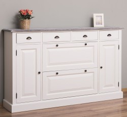 Comoda hol cu 2+2 usi si 4 sertare de la Rustic Butique PS472 - Culoare Top_P065 - Culoare Corp_P039A - DUBLU COLOR