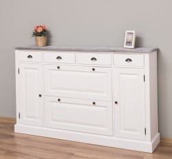 Comoda hol cu 2+2 usi si 4 sertare de la Rustic Butique PS472 - Culoare Top_P065 - Culoare Corp_P039A - DUBLU COLOR