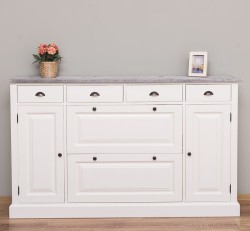 Comoda hol cu 2+2 usi si 4 sertare de la Rustic Butique PS472 - Culoare Top_P065 - Culoare Corp_P039A - DUBLU COLOR