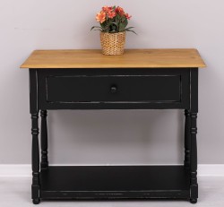 Consola cu 1 sertar de la Rustic Butique PS30 - Culoare Top_P002 - Culoare Corp_P003A - DUBLU COLOR