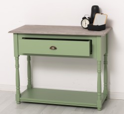 Consola cu 1 sertar de la Rustic Butique PS30 - Culoare Top_P067 - Culoare Corp_P054 - DUBLU COLOR